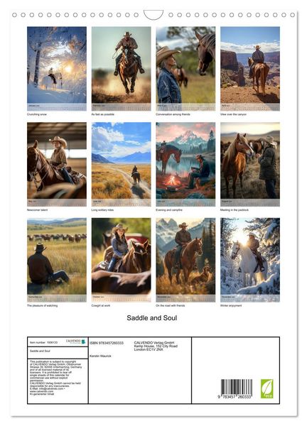 Produktbild: Saddle and Soul (Wall Calendar 2026 DIN A3 portrait), CALVENDO 12 Month Wall Calendar