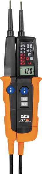 Produktbild: HT Instruments HT10 Zweipoliger Spannungspr&uuml;fer CAT III 1000 V, CAT IV 600 V Akustik, Bargraph, LCD, LED