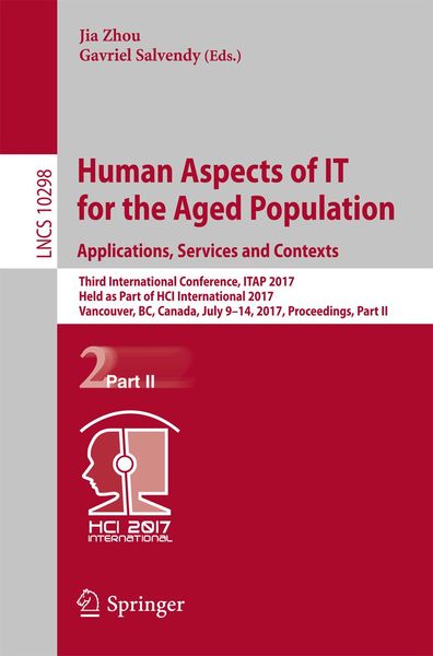Produktbild: Human Aspects of IT for the Aged Population. Applications, Services and Contexts
