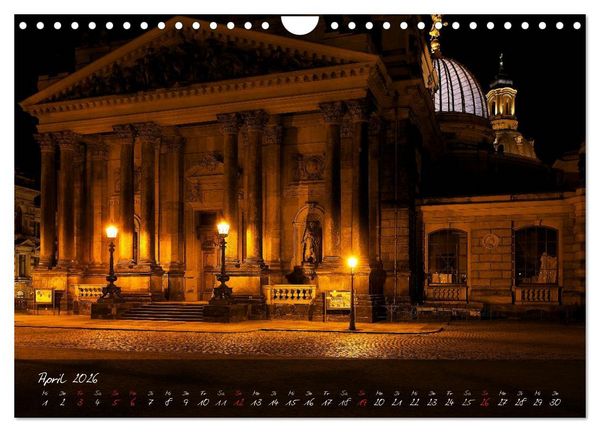 Produktbild: Nachts in Dresden (Wandkalender 2026 DIN A4 quer), CALVENDO Monatskalender