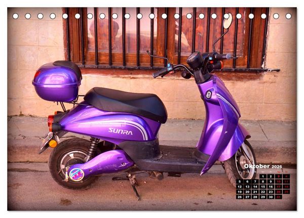 Produktbild: Motorroller - Oldtimer und Youngtimer in Kuba (Tischkalender 2026 DIN A5 quer), CALVENDO Monatskalender