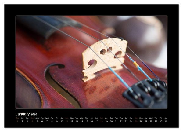 Produktbild: A violin only (High Quality Premium Wall Calendar 2026 DIN A2 landscape),CALVENDO 12 Month Wall Calendar