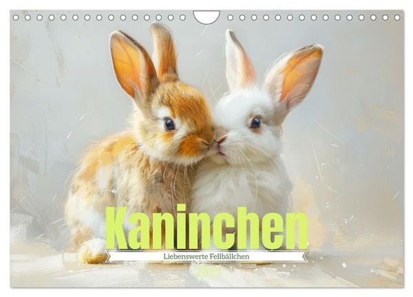 Kaninchen - Liebenswerte Fellbällchen (Wandkalender 2025 DIN A4 quer), CALVENDO Monatskalender