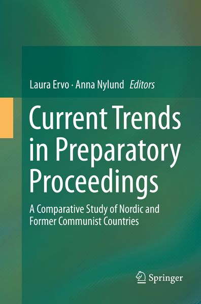 Produktbild: Current Trends in Preparatory Proceedings