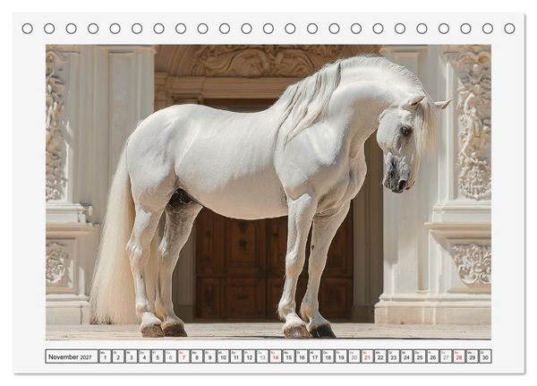 Produktbild: Spanische Eleganz. Edle Schimmel auf dem Gest&uuml;t (Tischkalender 2027 DIN A5 quer), CALVENDO Monatskalender