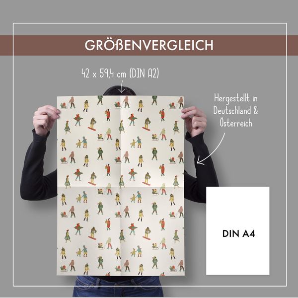 Produktbild: Geschenkpapier Set Weihnachten: Wintertrubel (Diversity, Diversit&auml;t) f&uuml;r Kinder und Erwachsene
