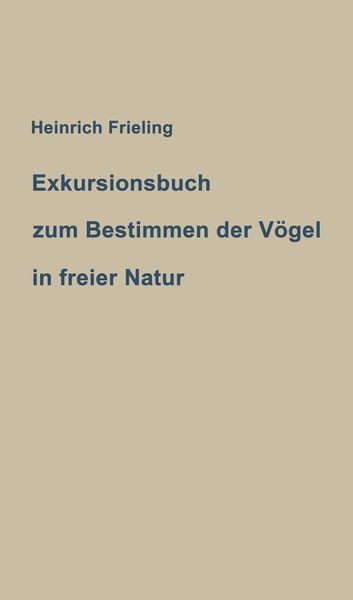 Produktbild: Exkursionsbuch zum Bestimmen der V&ouml;gel in freier Natur