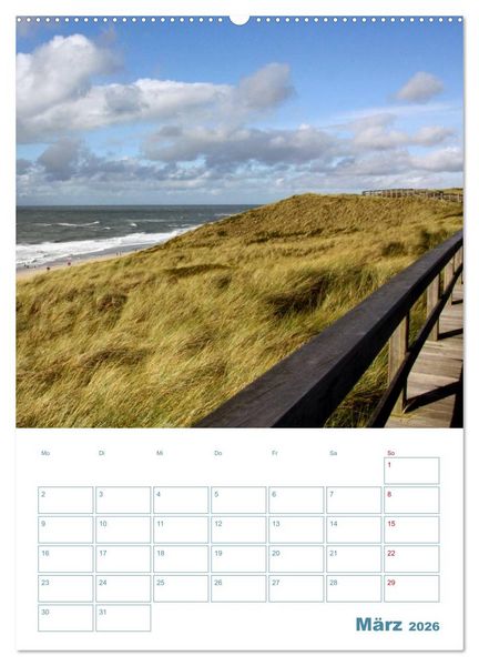 Produktbild: Sylter D&uuml;nen (Wandkalender 2026 DIN A2 hoch), CALVENDO Monatskalender