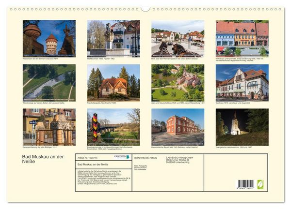Produktbild: Bad Muskau an der Nei&szlig;e (Wandkalender 2026 DIN A2 quer), CALVENDO Monatskalender