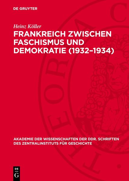 Produktbild: Frankreich zwischen Faschismus und Demokratie (1932&ndash;1934)