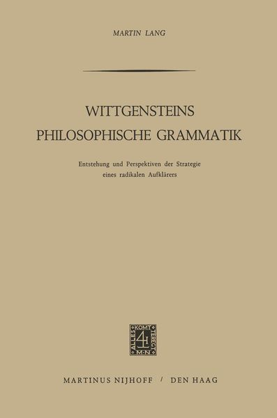 Produktbild: Wittgensteins Philosophische Grammatik