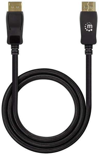 Produktbild: Manhattan DisplayPort Anschlusskabel DisplayPort Stecker, DisplayPort Stecker 2.00 m Schwarz 353618 8K UHD DisplayPort-Kabel