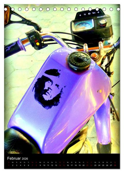 Produktbild: SUZUKI BIKER IN HAVANNA (Tischkalender 2026 DIN A5 hoch), CALVENDO Monatskalender