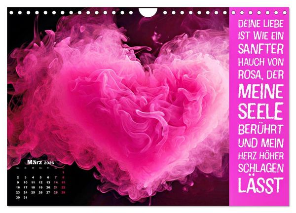 Produktbild: Lieblingsfarbe Rosa - mit coolen Spr&uuml;chen (Wandkalender 2026 DIN A4 quer), CALVENDO Monatskalender