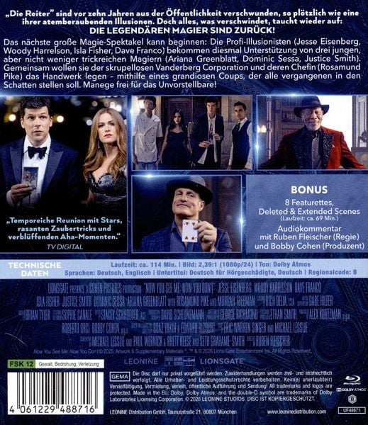 Produktbild: Die Unfassbaren 3 - Now you see me