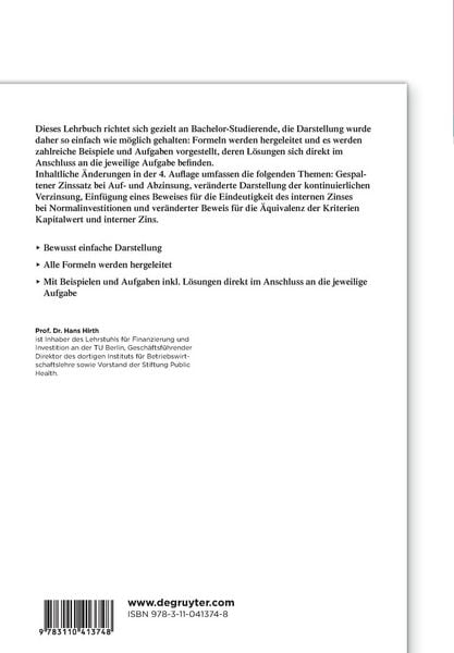 Produktbild: Grundz&uuml;ge der Finanzierung und Investition