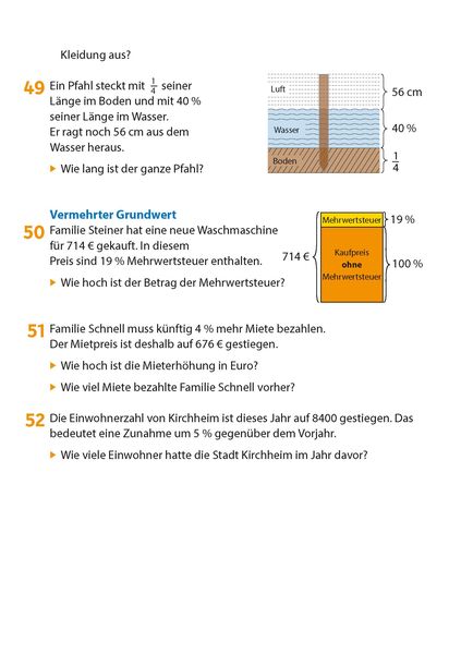 Produktbild: Prozentrechnen 6.-9. Klasse, A5-Heft