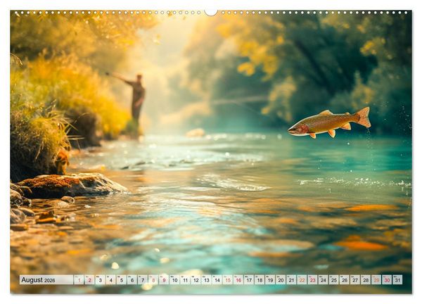 Produktbild: Angeln und Fischen Impressionen (Wandkalender 2026 DIN A2 quer), CALVENDO Monatskalender