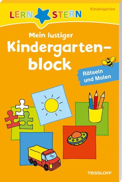 Produktbild: LERNSTERN Mein lustiger Kindergartenblock. R&auml;tseln und Malen ab 3 Jahren