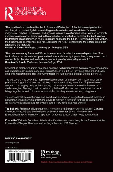 Produktbild: The Routledge Companion to Entrepreneurship