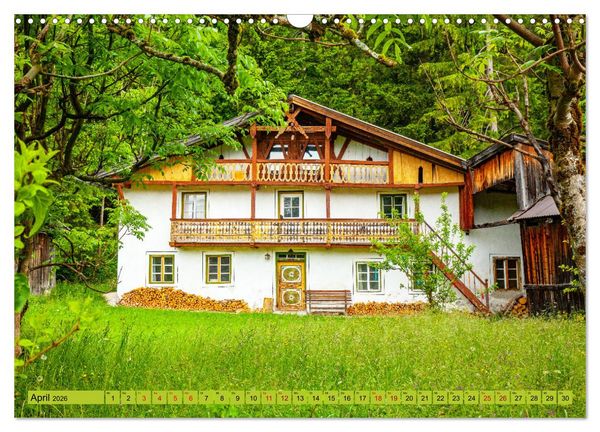 Produktbild: Historische Bauernh&auml;user im Tiroler Leutaschtal (Wandkalender 2026 DIN A3 quer), CALVENDO Monatskalender