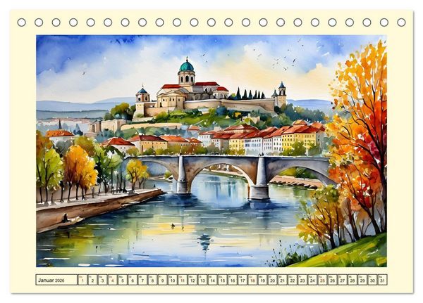 Produktbild: Reise durch Ungarn (Tischkalender 2026 DIN A5 quer), CALVENDO Monatskalender