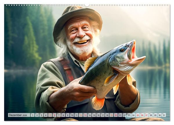 Produktbild: Angeln und Fischen Impressionen (hochwertiger Premium Wandkalender 2026 DIN A2 quer), Kunstdruck in Hochglanz