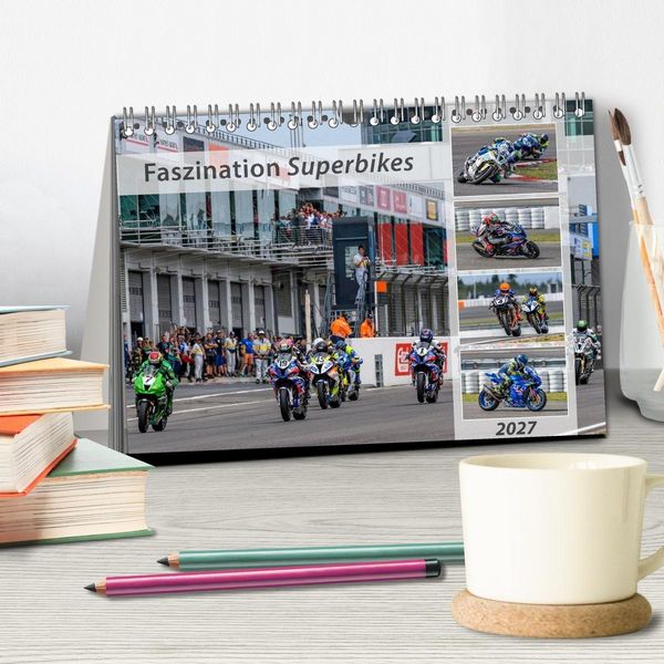 Produktbild: Faszination Superbikes (Tischkalender 2027 DIN A5 quer), CALVENDO Monatskalender
