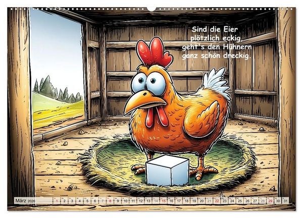 Produktbild: Bauernregeln, unsinnig und am&uuml;sant (hochwertiger Premium Wandkalender 2026 DIN A2 quer), Kunstdruck in Hochglanz
