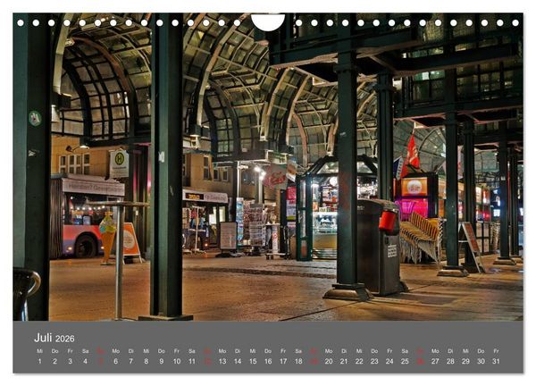 Produktbild: Nightwalk - Hamburg (Wandkalender 2026 DIN A4 quer), CALVENDO Monatskalender