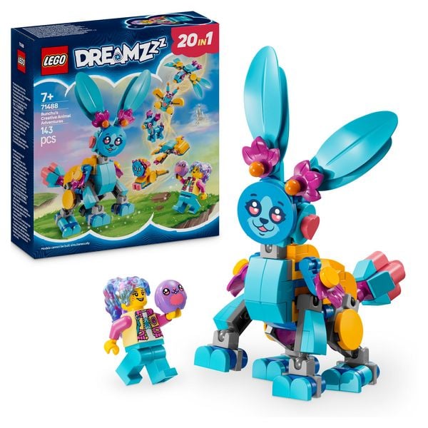 LEGO DREAMZzz Bunchus kreative Tierabenteuer, 20in1 Spielzeughase 71488