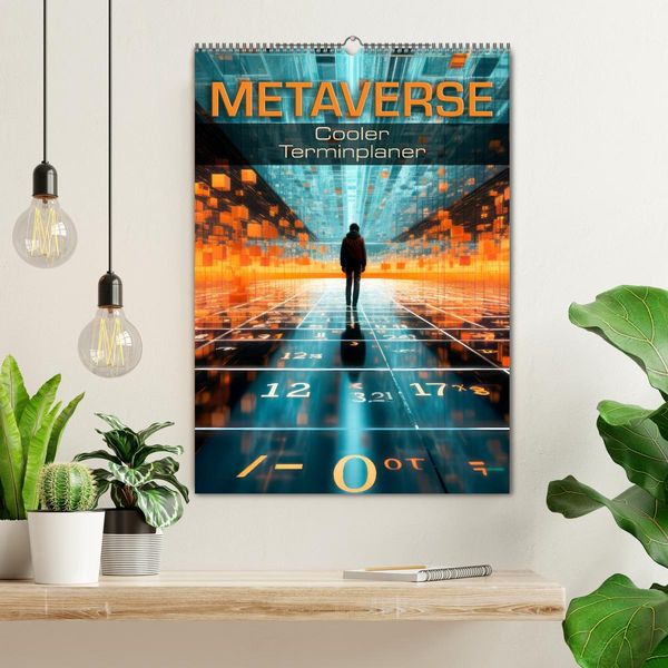 Produktbild: METAVERSE Cooler Terminplaner (Wandkalender 2026 DIN A2 hoch), CALVENDO Monatskalender