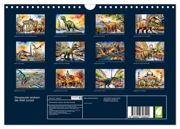 Produktbild: Dinosaurier erobern die Welt zur&uuml;ck (Wandkalender 2026 DIN A4 quer), CALVENDO Monatskalender