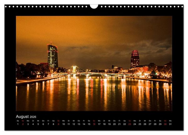 Produktbild: Frankfurt bei Nacht 2026 (Wandkalender 2026 DIN A3 quer), CALVENDO Monatskalender