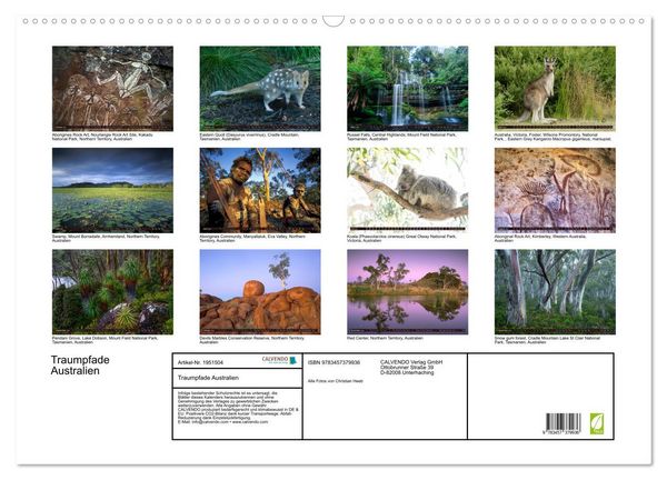 Produktbild: Traumpfade Australien (Wandkalender 2026 DIN A2 quer), CALVENDO Monatskalender