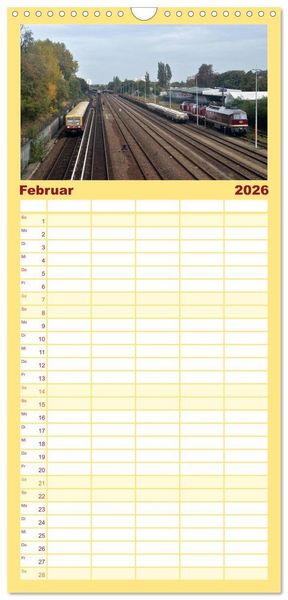 Produktbild: Familienplaner 2026 - Auf Gleisen durch Berlin mit 5 Spalten (Wandkalender, 21 x 45 cm) CALVENDO
