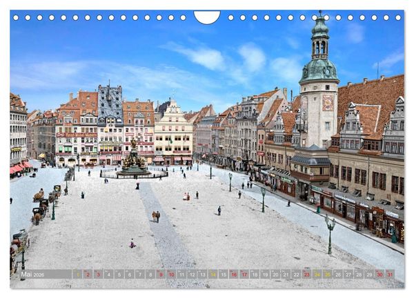 Produktbild: Leipzig zur Kaiserzeit in Farbe (Wandkalender 2026 DIN A4 quer), CALVENDO Monatskalender