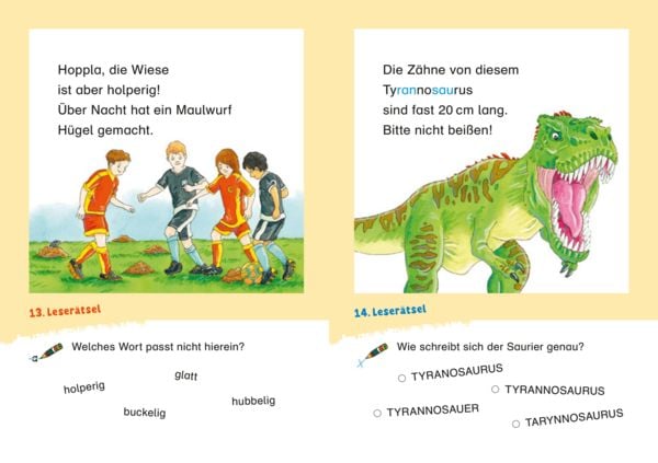Produktbild: Duden Leseprofi &ndash; Coole Leser&auml;tsel zum Schulstart &ndash; Dinos und Fu&szlig;ball, 1. Klasse