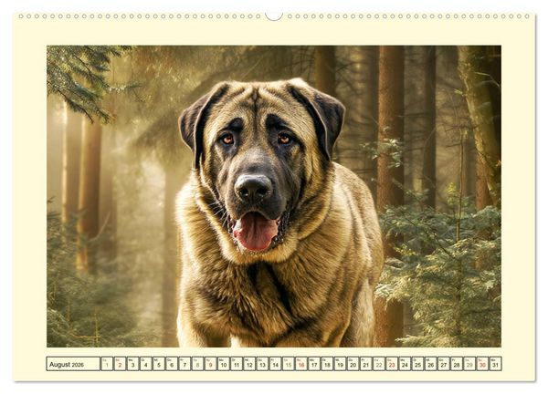 Produktbild: Kangal - Besch&uuml;tzer der Herde. Starke, selbstst&auml;ndige und furchtlose Hunde (hochwertiger Premium Wandkalender 2026 DIN A2 quer), Kunstdruck in Hochglanz