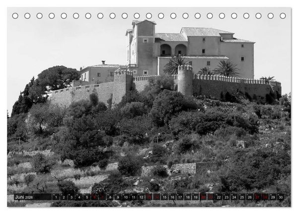 Produktbild: Mallorca monochrom (Tischkalender 2026 DIN A5 quer), CALVENDO Monatskalender
