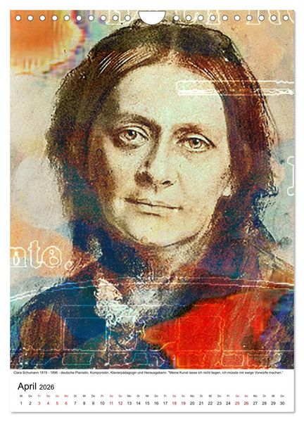 Produktbild: Die FARBEN der Frauen - 12 Portr&auml;ts gro&szlig;artiger Frauen (Wandkalender 2026 DIN A4 hoch), CALVENDO Monatskalender