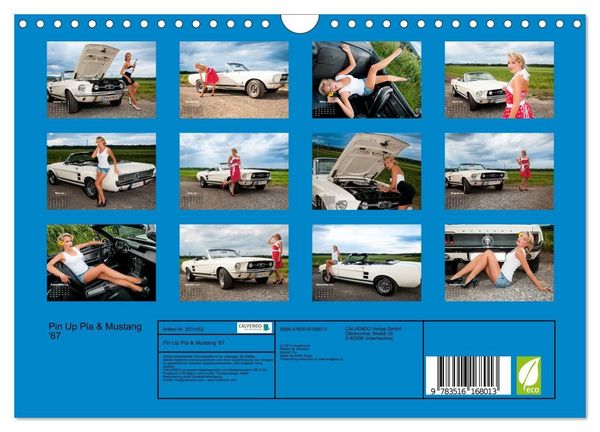 Produktbild: Pin Up Pia & Mustang '67 (Wandkalender 2026 DIN A4 quer), CALVENDO Monatskalender