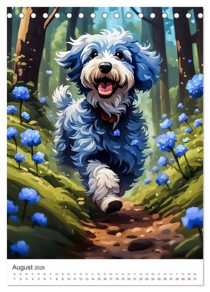 Produktbild: Der Aussiedoodle - Lebensfreude pur (Tischkalender 2026 DIN A5 hoch), CALVENDO Monatskalender