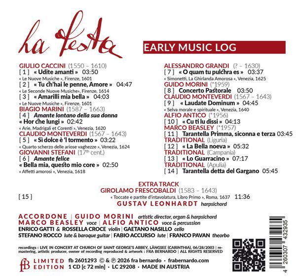 Produktbild: La Festa,1 Audio-CD