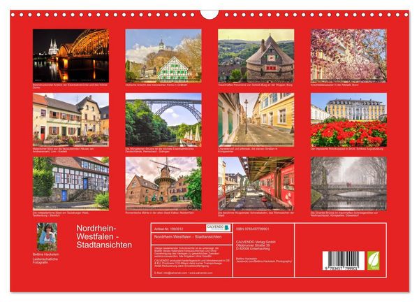 Produktbild: Nordrhein-Westfalen - Stadtansichten (Wandkalender 2026 DIN A3 quer), CALVENDO Monatskalender