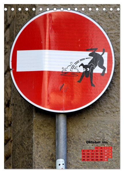 Produktbild: Clet Abraham gibt den Stra&szlig;enschildern eine ganz neue Bedeutung (Tischkalender 2026 DIN A5 hoch), CALVENDO Monatskalender