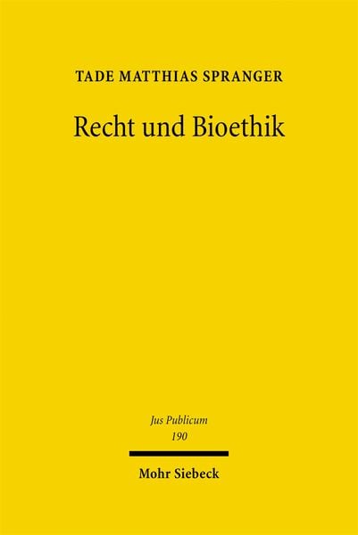 Produktbild: Recht und Bioethik