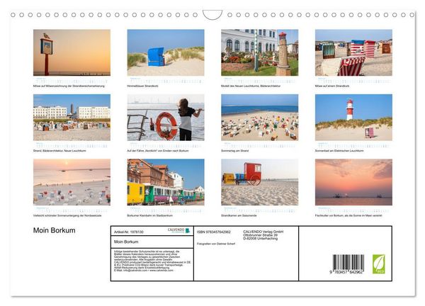 Produktbild: Moin Borkum (Wandkalender 2026 DIN A3 quer), CALVENDO Monatskalender
