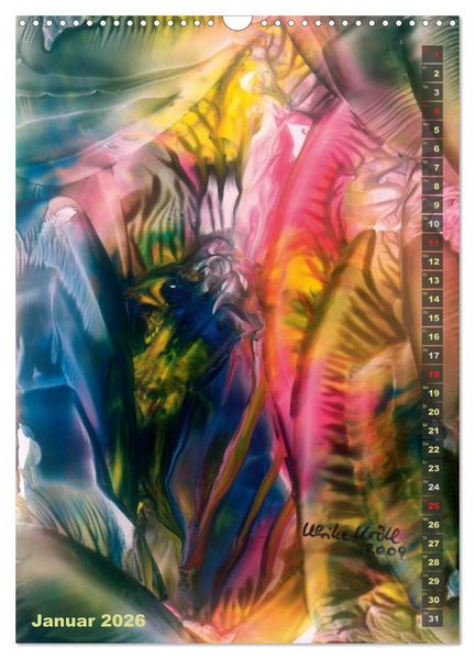 Produktbild: Encaustic-Malerei Kunstkalender 2026 (Wandkalender 2026 DIN A3 hoch), CALVENDO Monatskalender