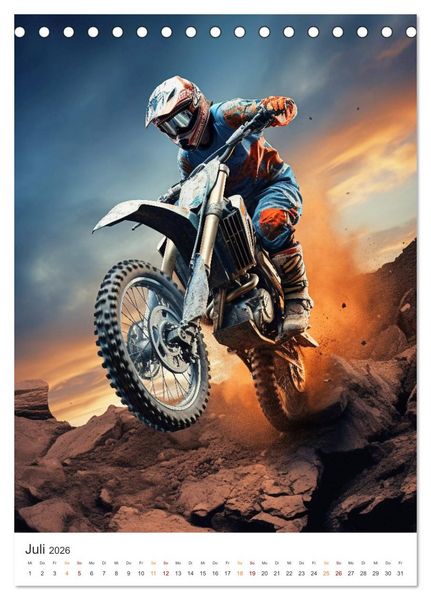 Produktbild: Motocross - Mit Leib und Seele dabei (Tischkalender 2026 DIN A5 hoch), CALVENDO Monatskalender